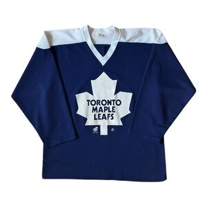 Vintage Toronto Maple Leafs NHL Hockey Jersey 90s Ravens Athletic Size Youth L